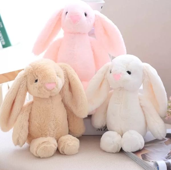 Милый пасхальный кролик, плюшевая игрушка, 30 см, мультяшный симулятор, длинные уши, мягкий кролик, мягкая кукла, игрушки для детей, на день рождения, Рождество, подруга
