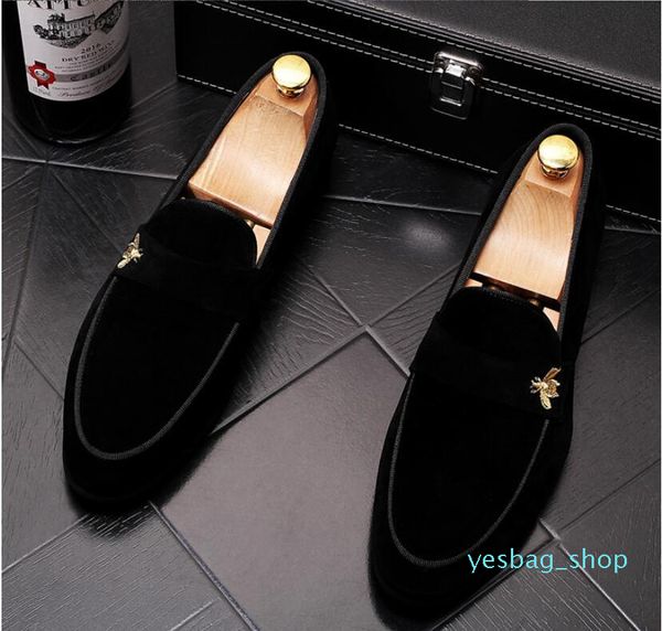 2021 NOVO ESTILO HOMEM MUTRO MAIS VESTIMENTO CASAMENTO Moda Sapatos de escritório casuais 546 calçados de estilo Slip On Plat Driving Boat Shoes BM98