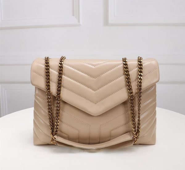 uxurys Designers Fashion Loulou Bag Women LMessager Tote Genuine Leather White YL Handbags Messenger Crossbody Chain for Ladies Shoulder Bag Wallet Purse