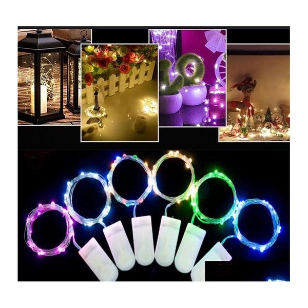 LED-Lichterketten, 2 m, 20 LED-Lichterketten, sternenklar, Cr2032, batteriebetrieben, für Weihnachten, Halloween, Dekoration, Hochzeit, Party, Li Otz3Y