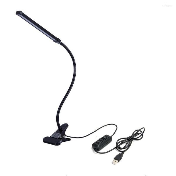 Tischlampen SMD LED-Licht mit Clip Bett Lesebuch Dimmbare Schreibtischlampe Einstellbar USB