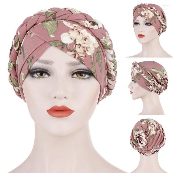 Berets African Print Turban Hat для женщин Headwrap Headwrap Stretch Bandanas Party Headwear Ladies Headscarf Accessories