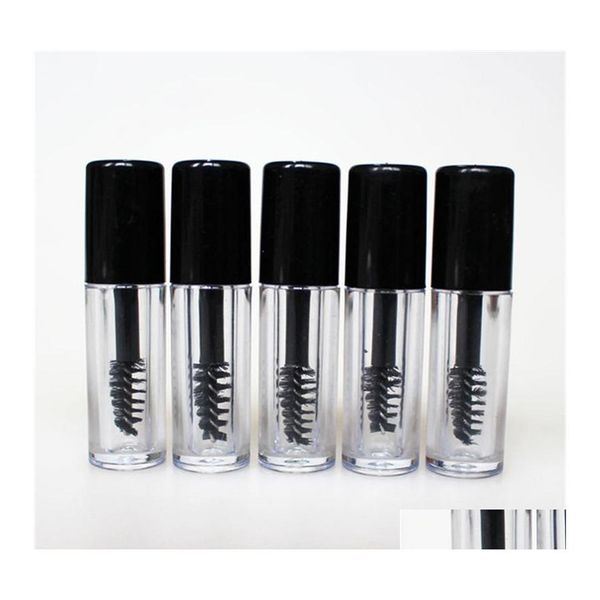 Verpackungsflaschen 0,8 ml leere Mascara Tube Wimperncreme Fläschchen/Flüssigkeitsflasche Probenkosmetikbehälter mit auslaufsicherer innerer schwarzer Kappe Dhfau