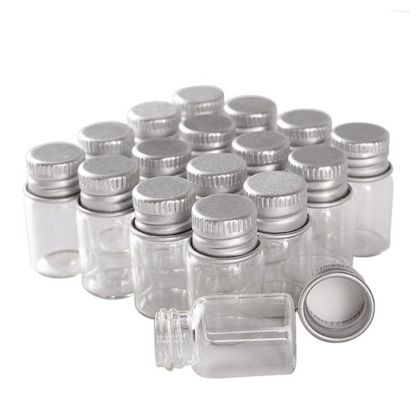 Vorratsflaschen Großhandel 100 Stück 2 ml 16 26 mm Glas mit Aluminiumkappen Mini Tiny Jars Fläschchen