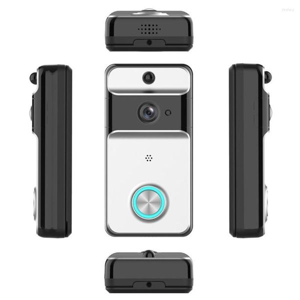 Phones de porta de vídeo Smart Wireless Wi-Fi Home Security Doorbell Phone Câmera Intercomunicadora de áudio com Echo Cancelamento Visual