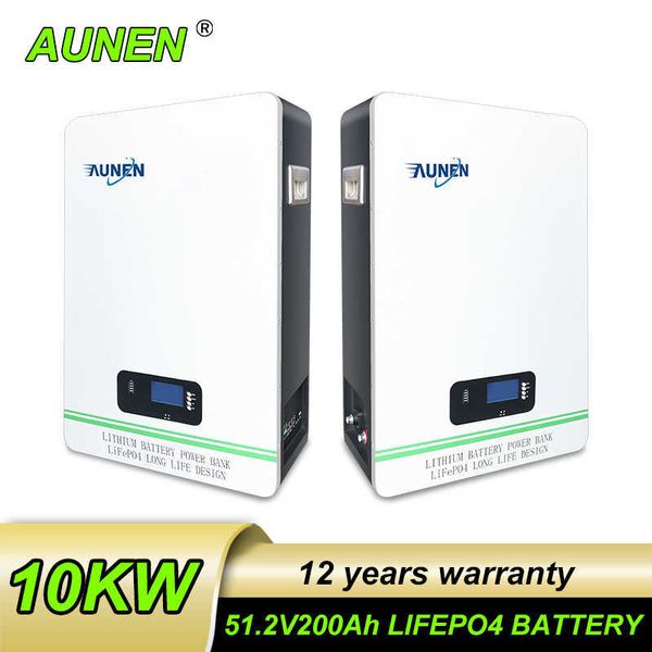 Aunen Power Storage Wall Solar Energy Store Battery Monted 48V 100AH ​​5KWH Ion LifePO4 с Can485 RS485