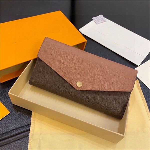 Luxurys Designer-Geldbörse für Mädchen, für Beutel, Lederhandtaschen, Umschlagklappe, lange Damen-Geldbörsen, modische Kartenhalter-Geldbörse, Damen-Clutch-Tasche mit Box-Geldbörsen