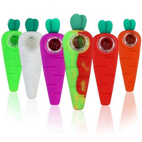 ￚltimos tubos coloridos de rabanete de cenoura de silicone
