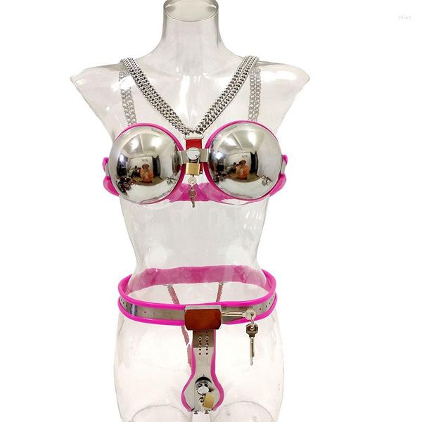 Cockrings целомудрие розовый/черный сексуальный женский пояс рабский бюстгальтер нижнее белье BDSM Fetish Rondage Kit для взрослые секс игрушки для паров