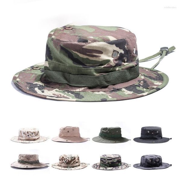 Berretti Maschili Arrampicata all'aperto Pesca Giro Camouflage Cappello rotondo Pescatore militare Tattico Bennie