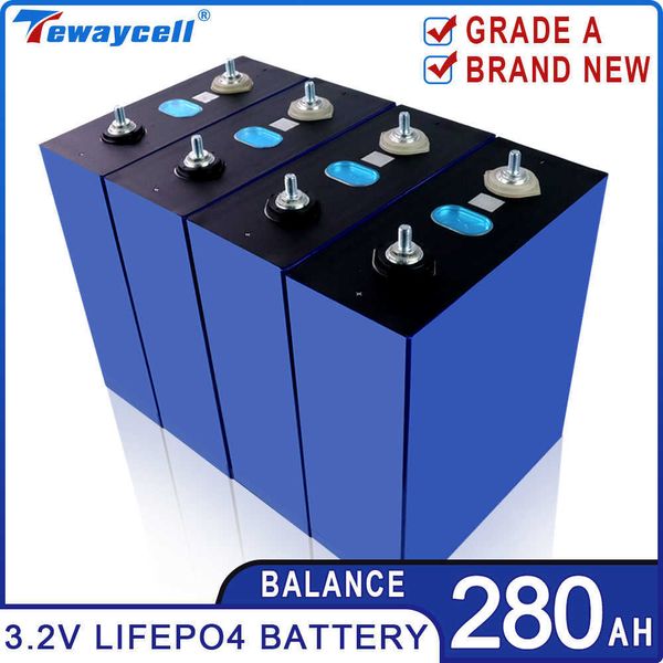 16/32PCS 280Ah 3.2V Lifepo4 Batteria Ricaricabile Grado A Nuovo Al Litio Ferro Fosfato Prismatico Cella Solare RV Auto inverter