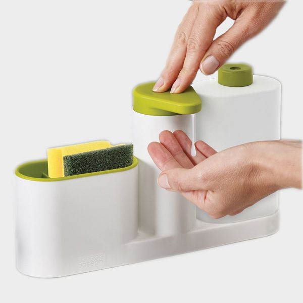 Altro Organizzazione per la conservazione della cucina 3 in 1 Lavandino Detersivo Dispenser di sapone Portabottiglie Lavaggio Spugna Pennello Scaffale Organizzatore Supporti Tidy Tool 221205