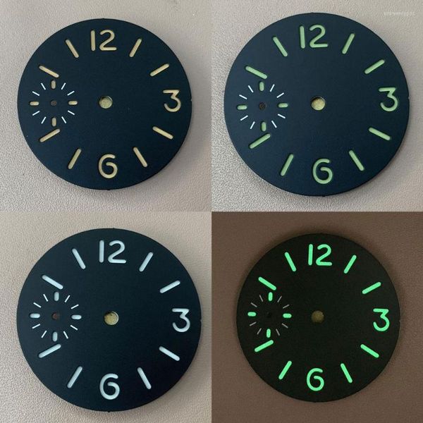 Kit di riparazione orologio quadrante accessorio 34,5 mm verde luminoso adatto per movimenti 6497 e 6498 Seagull serie 3600 DR46