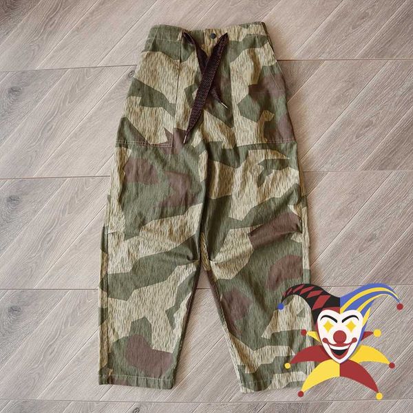 Calças masculinas Camuflagem Kapital Kountry Pants homens Mulheres Melhor qualidade do exército calças verdes Caixas de cordão T2221205