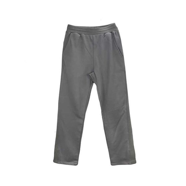 Pantaloni da uomo Grigio Askyurself Sweatpant Uomo Donna 1 1 Buona qualità High Street Terry Hip Hop Split fork Elastico Pantaloni All'interno Tag Label T221205