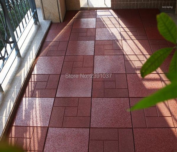 Tappeti Scivolo Piastrelle per pavimenti in gomma Tappetino per terra Asilo all'aperto Scuola Parco giochi Rispettoso dell'ambiente Colla morbida di sicurezza