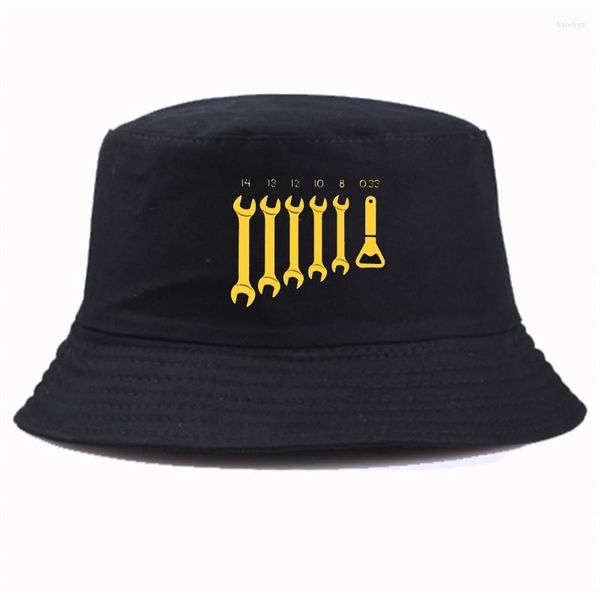 Berretti Summer Cap Screw Wrench Opener Mechanic Bucket Hat Casual Brand Unisex Fisherman