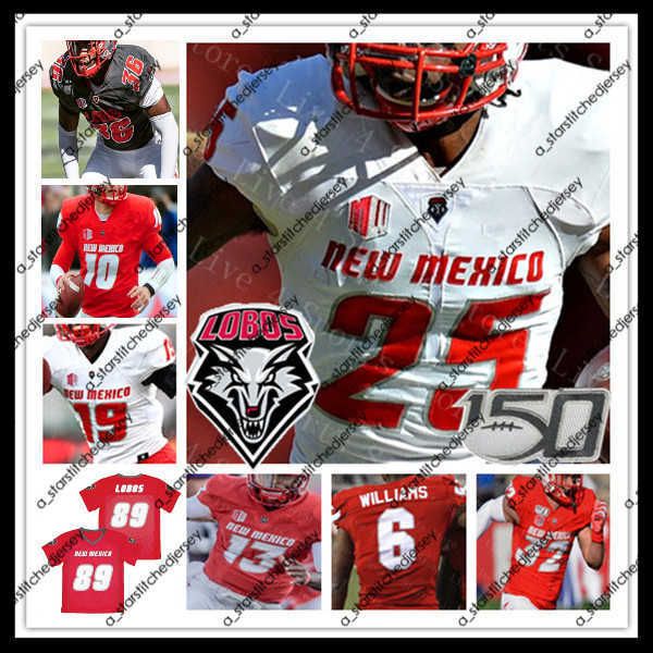 American College Football Wear New Mexico Lobos NMU College Football Trikots Miles Kendrick Nathaniel Jones Sherod White Christian Washington Geordon Porter Luke