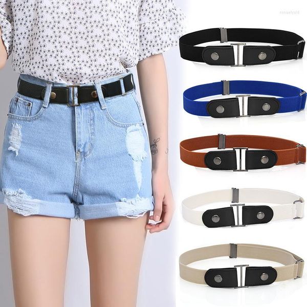 Cinture Easy Belt Buckle Free Hidden Invisible For Women Elastic Without Leather Men No Waistband Jeans