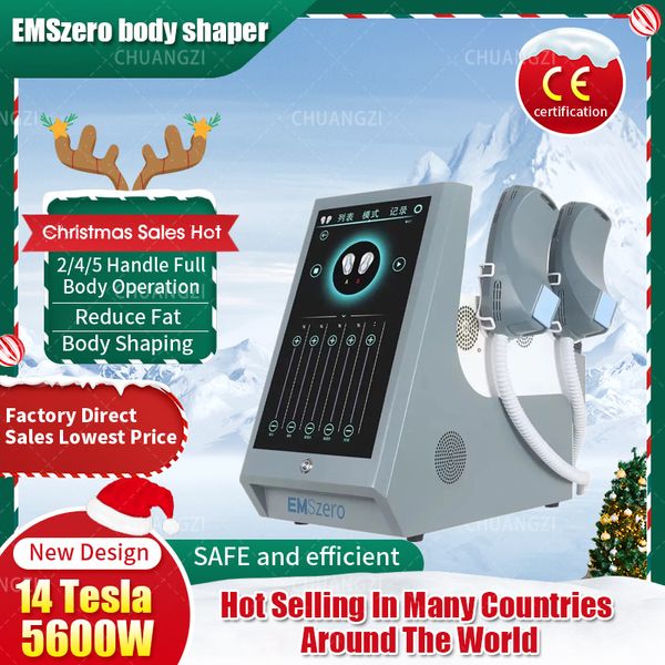 Kontinuierliche passive Bewegungsmaschine 2023 New RF EMSzero Body Sculpting Slim Fat Burning 2/4/5 Griffe Emslim-Ausrüstung