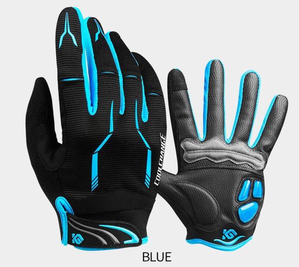 Luvas de ciclismo de inverno Tela de toque Gel Sport Sport à prova de choque da luva de bicicleta de dedos completos para homens Mulher7173310