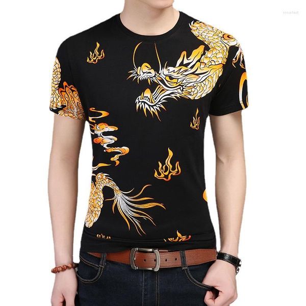 Männer T Shirts Chinesischen Stil 3D Digitaldruck Mode Trend Kurzarm T-shirts Sommer 2022 Qualität Baumwolle Weiche Seidige Luxus hemd Männer
