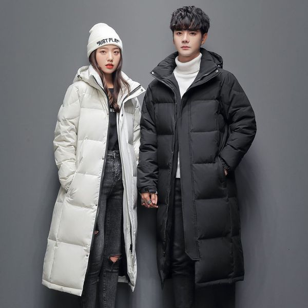 Mulheres de Parkas Couples Down Jacket Men and Women no mesmo estilo de estilo longo solto 221205