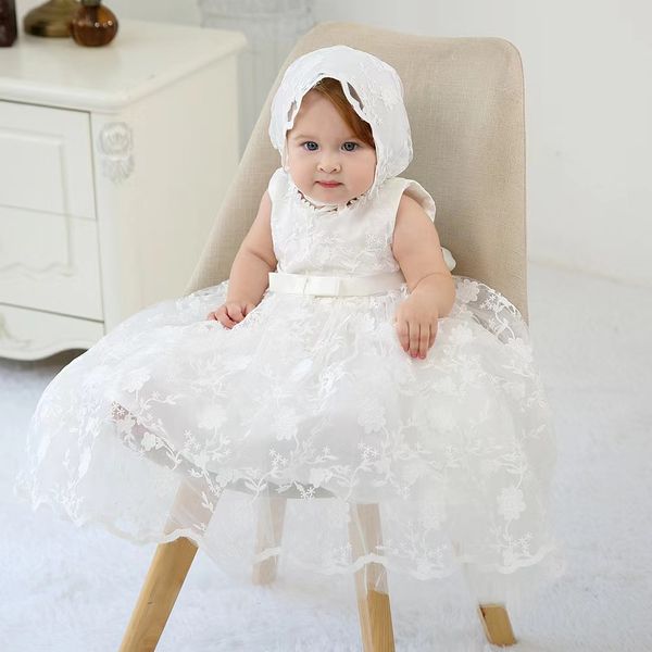 Erste Gemeinschaftskleider Kinder Langstaufkleid Baby Hochzeitskleid Girls 'Taufe MQ6155