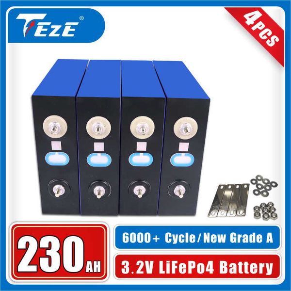 4–16 Stück 3,2 V 230 Ah Lifepo4-Batterie 12 V 230 Ah Lithiumphosphat-Batterie Klasse A DIY 12 V 24 V Windkraftanlage EU zollfrei