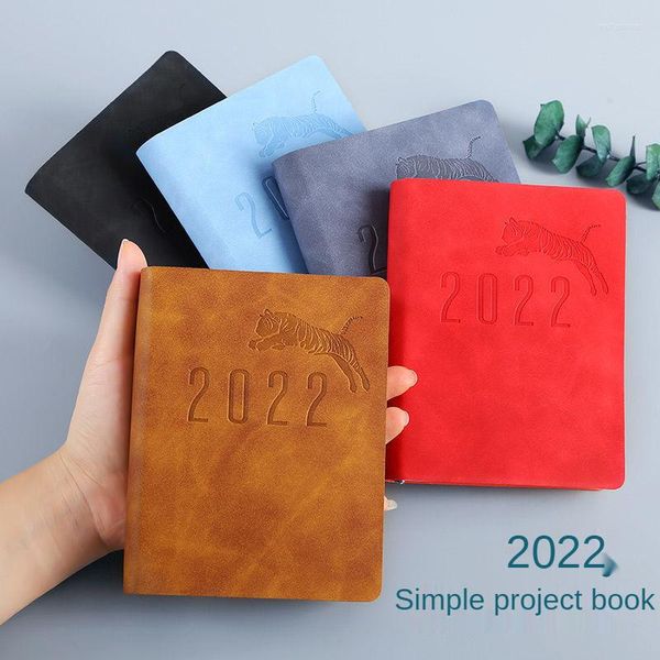 Agenda Plan Time Planning Notebook Portable Punch Card Agenda calendario ultra spessa 2022