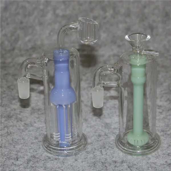 Wasserpfeifen Shisha 14 mm Glas Aschenfänger Raucherzubehör Wasserbongs Pfeifen-Dab-Rigs Wasserpfeifenanschlüsse aus Borosilikatglas, externer Rauchsammler
