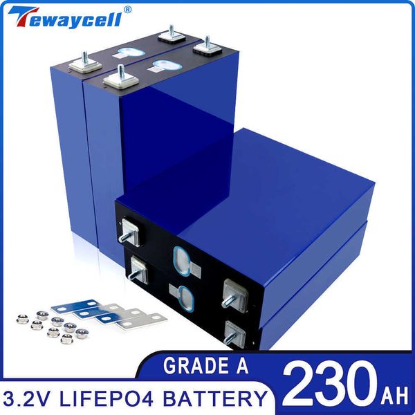 Brand New 3.2V 230Ah Lifepo4 Battery Pack Grado A Al Litio Ferro Fosfato Cellula Prismatica RV Power Solar Car con Bus Bar Vite