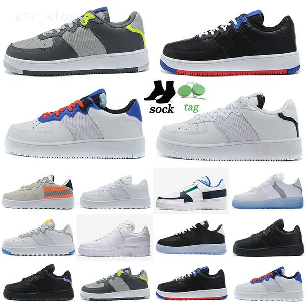 2021 React qs 1 homens Sapatos masculinos Runnin Sapatos de skate Casal Lovers Classic Sportwear Skate Sneaker Low D1