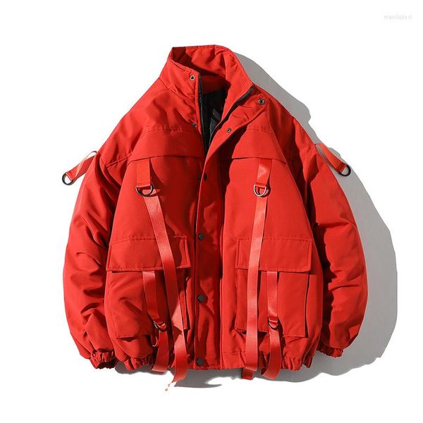 Мужская практичность мужская зимняя куртка Casual Wetredbreaker Mens Parka Hip Hop Bangage Design Man Streetwear Outwear ABZ59
