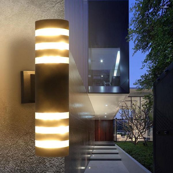 Lâmpadas de parede Modern iluminação externa à prova d'água para baixo e27 decoração industrial para a luz do corredor do jardim luz