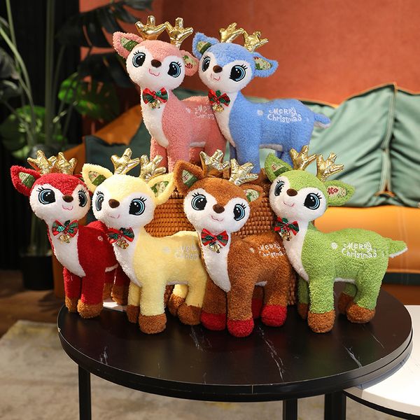 Fabricantes por atacado de 6 cores 35cm Milu Deer Christmas Deers Plush Toys Holiday Party Festas e presentes de Natal infantis