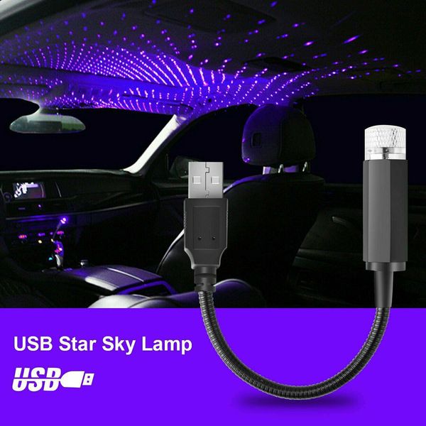 Laser laser laser USB Sky Sky Sky Iluminosos do telhado de teto de teto de decoração de decoração de projeção Lâmpada de teto de teto