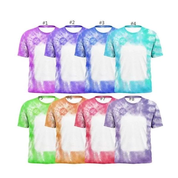 Party-Dekoration, Wärmeübertragung, T-Shirt-Druck, blanko, Unisex, Sublimation, gebleichte Shirts, leere Bleich-Shirts, individuelles Bleichmittel im Großhandel