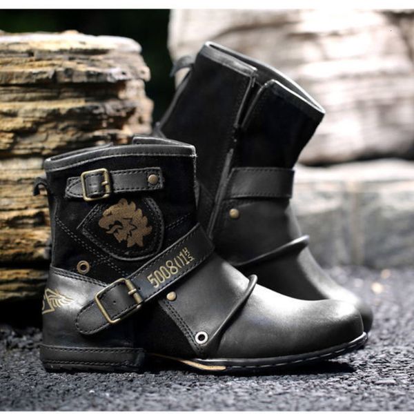 Botas homens homens confortáveis ​​deliciosos de couro casual botas de pilotagem mais tamanho zíper de sapatos macho calçados com conforto zapatillas mujer 221207