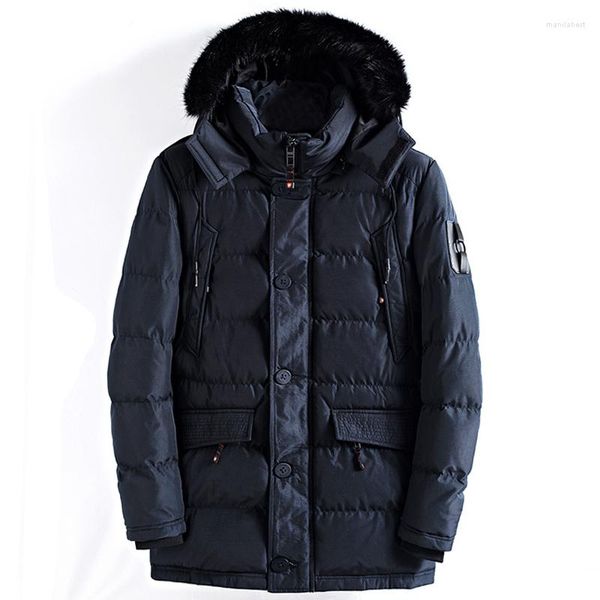 Männer Unten Praktikabilität Schöne Männer Winter Jacken Und Mäntel Mann Slim Fit Verdicken Fell Kapuze Outwear Warme Parkas NXP26