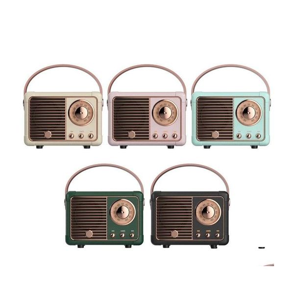 Parti lehine parti malzemeleri retro bluetooompatible hoparlör klasik stil ile vintage radyo oynatıcı bt 5.0 kablosuz bağlantı tf kartı dhb5a