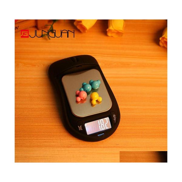 Bilancia 200G / 0.01G Mouse Bilancia per gioielli Bilancia elettronica digitale Mini portatile tascabile Cucina di precisione Gif creativa 118 Dro Dh74O