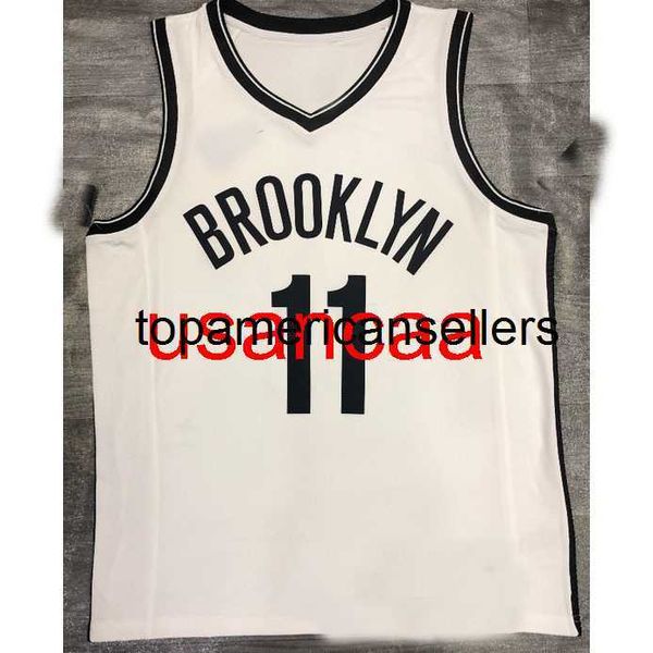 Alle Stickereien 11# IRVING weißes Basketballtrikot. Passen Sie einen beliebigen Nummernnamen XS-5XL 6XL an