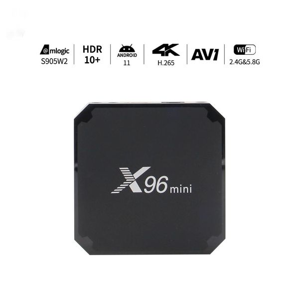 X96 Mini Android 11 Smart TV BOX S905W2 2GB 16GB Quad Core 2.4G 5.8G Wireless WIFI Media Player Set-Top Box X96mini