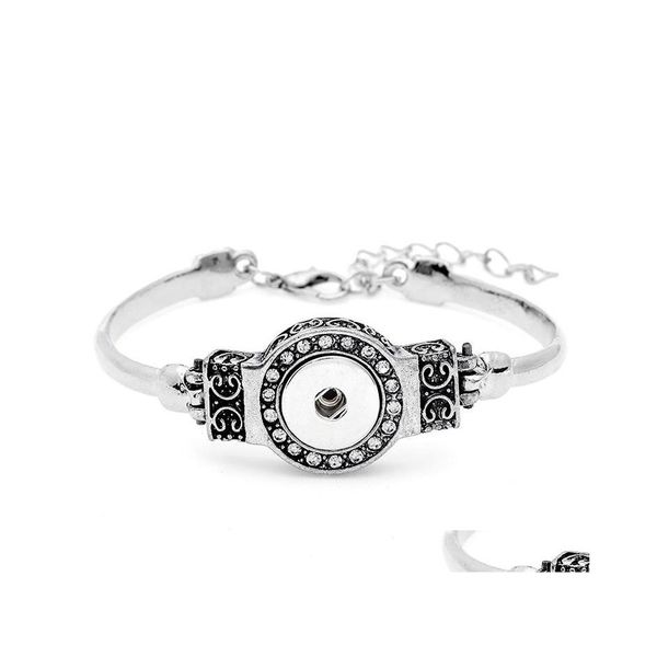 Очарование браслетов Noosa One Chunk Bracelets Женщины хрустальные стразы круглого защелки