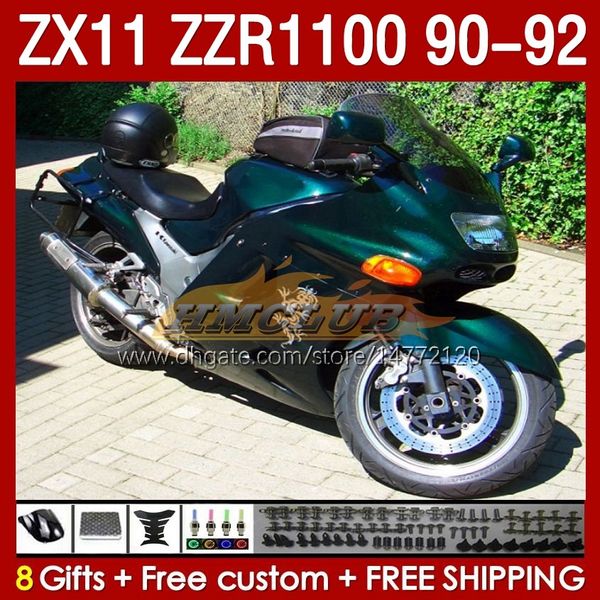 Fantagens completas para kawasaki ninja zx 11 r 11r zx11 r zzr1100 zx11r 90 91 92 corpo 164no.99 zzr 1100 cc zx-11r zzr-1100 1990 1991 1991 1992 zx-11 r 90-92 kit de fada de abdom