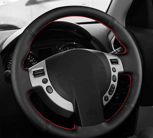 Copertura del Volante dell'automobile In Pelle Treccia Per Nissan Qashqai 2007-2015 Rogue X-Trail 2008-2013 NV200 2009-2016 Sentra 2007-2012