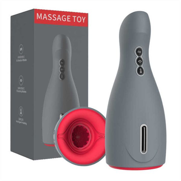 Sexspielzeug-Massagegerät Automatischer Flugzeugbecher AL007 Swing Oral Cup Herren-Masturbationsmaschine zum Saugen, Erhitzen und Vibrieren