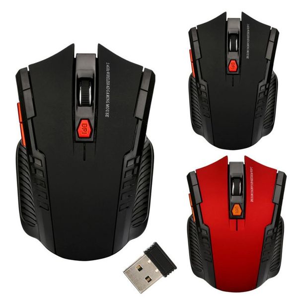 Mouse ottico wireless da 2,4 GHz con ricevitore USB Gamer 1600 DPI Mouse a 6 pulsanti per computer PC Accessori per laptop