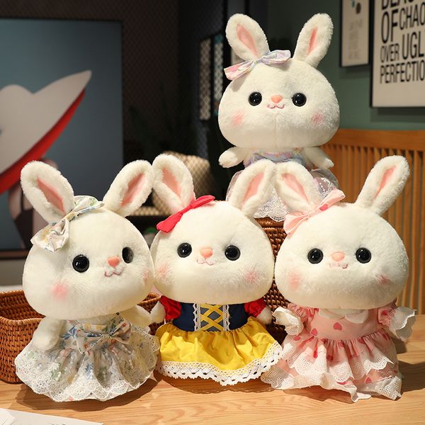 1 Stück 30 cm süßes Häschen mit Rock Plüschtiere schönes Kaninchen im Prinzessinnenkleid Plüschpuppen Kinder Mädchen Überraschung Geburtstagsgeschenk